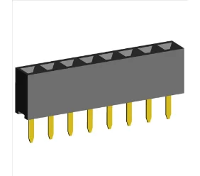 2.00mm PCB Socket Single Row Straight Dip Type.(H=4.3)